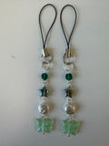 Green butterfly charm